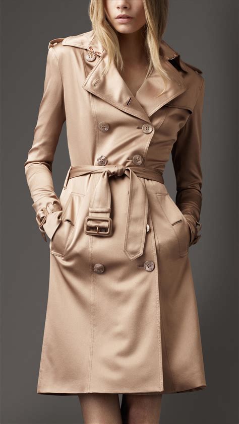 burberry satin trench coat|burberry trench coat clearance.